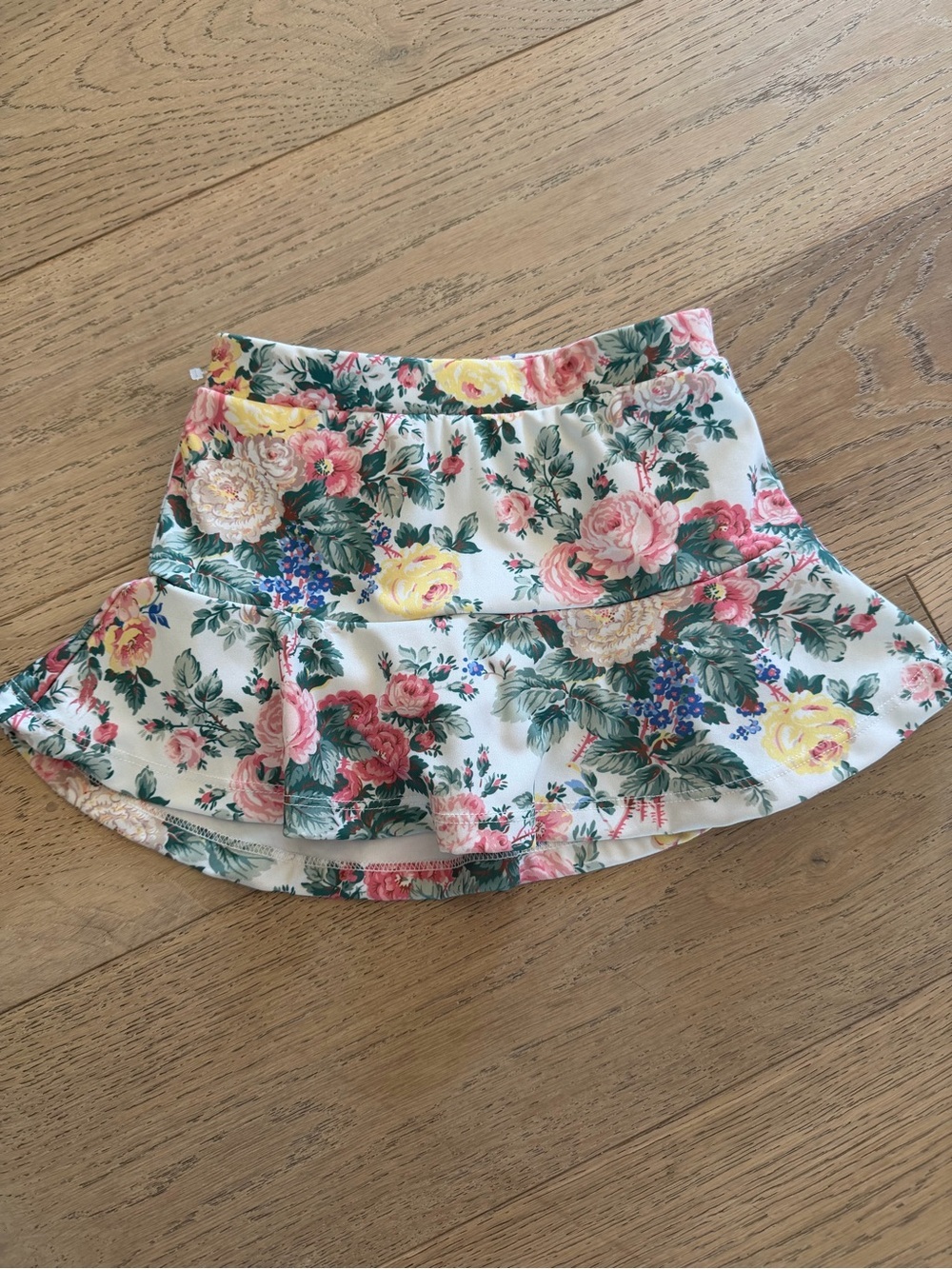 Polo Ralph Lauren Girls Floral Skort Skirt Size 3 Toddler Pink Yellow Rose Print